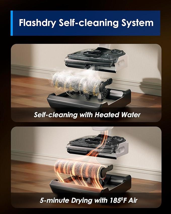 Tineco Floor ONE Switch S6 Stretch Wet Dry Vacuum Cleaner, Multi-Function, 180° Lay-Flat, Anti-Tangle Design, Self-Cleaning, 65Min Runtime, Dual-Edge Cleaning, Whole-House Cleaning Floor Cleaner - NeatNest