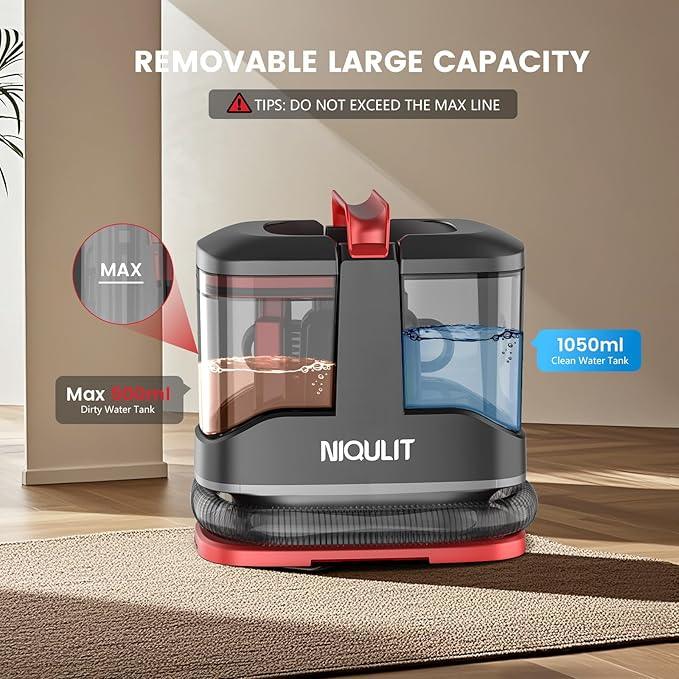 Portable Carpet and Upholstery Cleaner Machine -15Kpa Strong Suction for Rug, Couch, Car, Pet Stain, Furniture Cleaner for Home - NeatNest