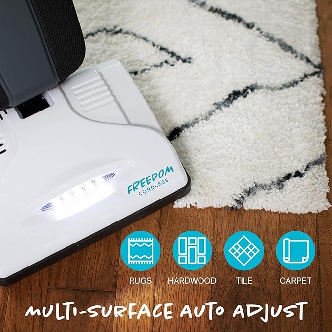 Simplicity Freedom Cordless Bag Vacuum Cleaner, Portable Vacuum for Carpet and Hard Floors, Brushroll Auto Adjusts to Floor Height, Light Weight Vacuum Cleaner for Home, Certified HEPA Bag, S10CV.10 - NeatNest
