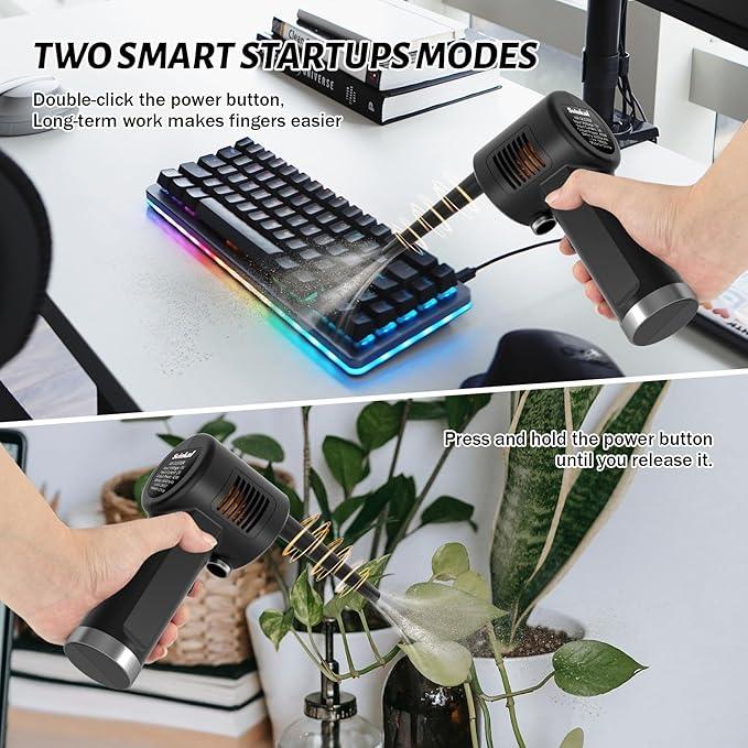 Air Duster, Handheld Cordless Air Duster, Air Blower Rechargeable, Electric Compressed air Gun Battery Operation, for Cleaning Computer Keyboard Camera Lego Toys. - NeatNest