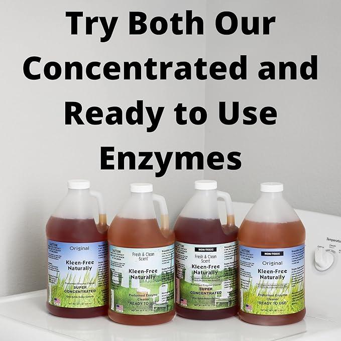 Naturally Preformed Enzyme Cleaner, Enzyme Solution, Multi-Purpose Cleaner, Laundry Additive and More - Ready-To-Use - Fresh and Clean Scent - 64oz - NeatNest