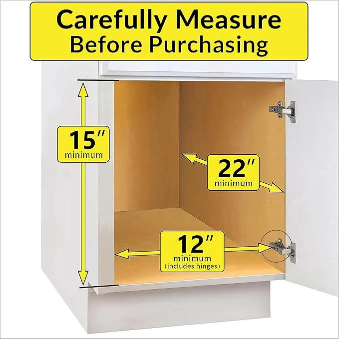 LYNK PROFESSIONAL® Pull Out Under Sink Kitchen Cabinet Organizer - 11.5 in. x 21 inch deep Drawer - Sliding Shelf Organizer for Cabinets and Undersink Storage Shelves - Lifetime Ltd. Warranty – Chrome - NeatNest