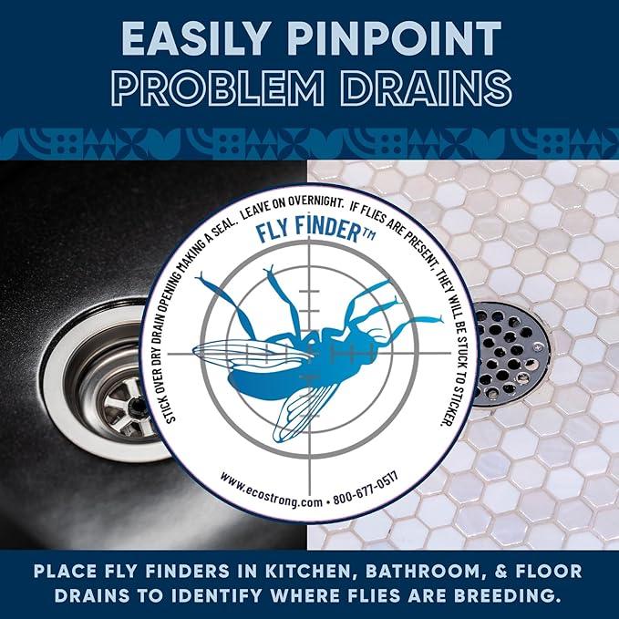 Fruit Fly Drain Treatment | Drain Fly Eliminator | Eliminates Gnats, Sewer Flies and More - Works in All Drains - 128 Fl Oz w Fly Finder - NeatNest