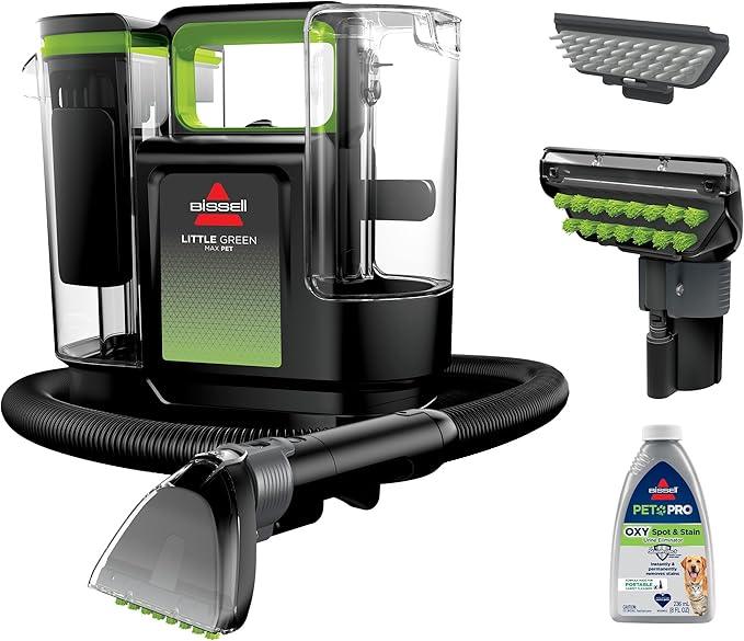 BISSELL® Little Green® Max Pet Portable Carpet and Upholstery Deep Cleaner, Car/Auto Detailer, with Self-Cleaning Tough Stain Tool and Pet Hair Removal Tool (3860) - NeatNest