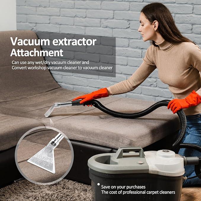 2 Set Vacuum Extractor Attachment with 2-1/2" and 1-7/8" and 1-1/4" Adapters Universal Vacuum Extraction Nozzle Kit Car Detailing Vac Head Tool for Carpet Cleaning - NeatNest