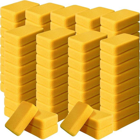 Tioncy 84 Pcs Large Sponges Bulk 7.5 x 5.5 x 1.9 Inch Grouting Car Wash Foam Cleaning and Washing Sponge Commercial Foam Large All Purpose for Cleaning Dishes Car Tile Bike (Yellow) - NeatNest