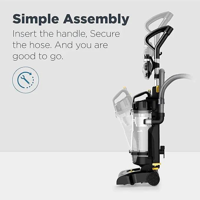 EUREKA PowerSpeed Lightweight Powerful Upright Vacuum Cleaner for Carpet and Hard Floor, Pet Turbo, Black,Yellow - NeatNest