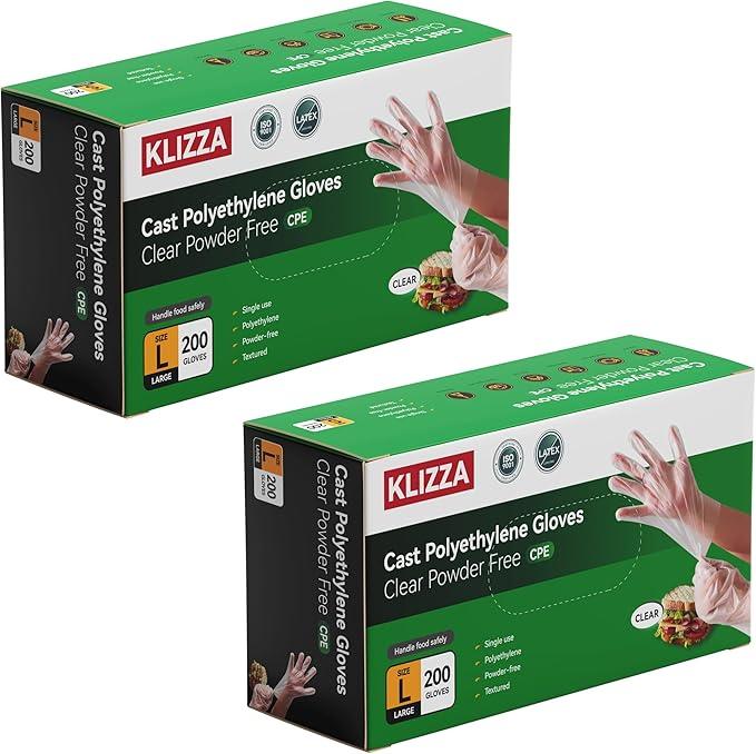 Plastic Gloves Disposable, Latex & Powder Free, Oil-Proof, Thick Clear Gloves Safe for Food Handling, Cooking, Kitchen - NeatNest