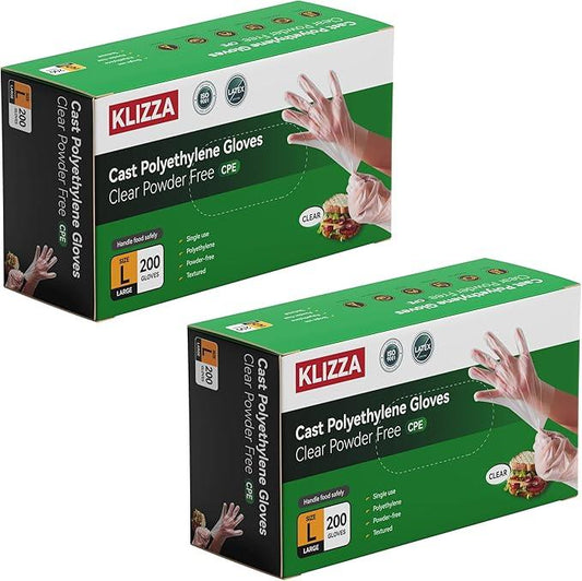 Plastic Gloves Disposable, Latex & Powder Free, Oil-Proof, Thick Clear Gloves Safe for Food Handling, Cooking, Kitchen - NeatNest
