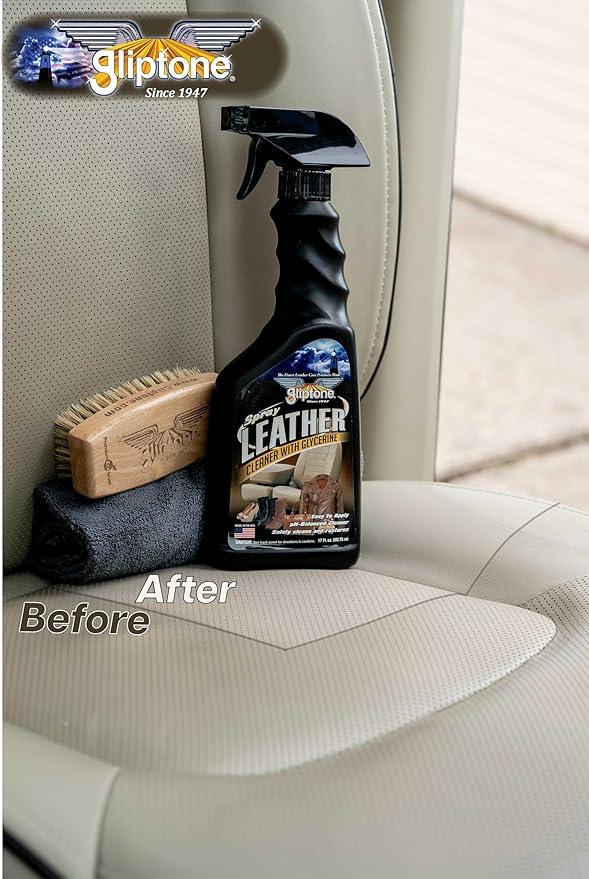 Gliptone Spray Leather Cleaner with Glycerine Spray, pH Balanced, Safely Cleans and Restores, 17 fl oz - NeatNest