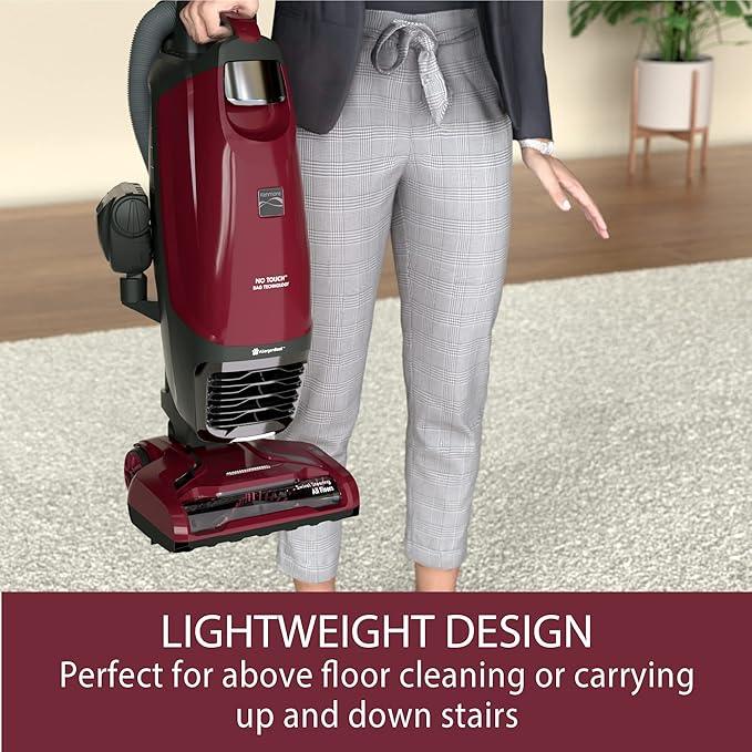 Kenmore BU3040 Intuition Bagged Upright Vacuum Lightweight Cleaner 2-Motor Power Suction with HEPA Filter, 3-in-1 Combination Tool, Handi-Mate for Carpet, Floor, Pet Hair, Red w/No Lift-up - NeatNest