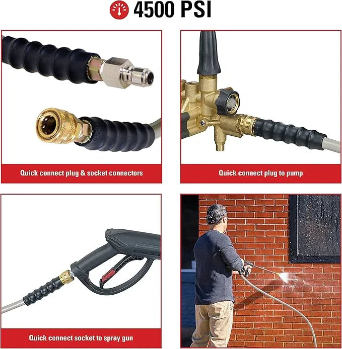 Simpson Cleaning 41096 Armor Series 4500 PSI Pressure Washer Hose, Hot and Cold-Water Use, 3/8 Inch by 100 Feet - NeatNest