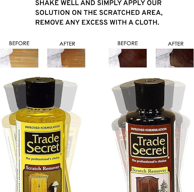 Trade Secret Scratch Concealer for Real Wood Furniture and Floor Cover Nicks and Scratches on Wood Surfaces, Hides Minor Defects (Light and Dark) - NeatNest