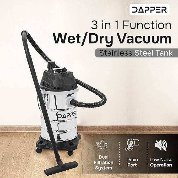 10 Gallon 4.0 Peak HP Wet/Dry Vacuum, Stainless Steel Tank, 3 in 1 Function Portable Shop Vacuum with Attachments, Ideal for Jobsite, Garage & Workshop. - NeatNest