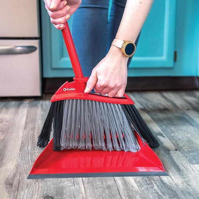 O-Cedar Pet Pro Broom with Step-On Dustpan | Remove 99% with One Sweep | DustPan Removes 3 Times More Pet Hair | Quiet Cleaning Tool for Cat and Dog Owners - NeatNest