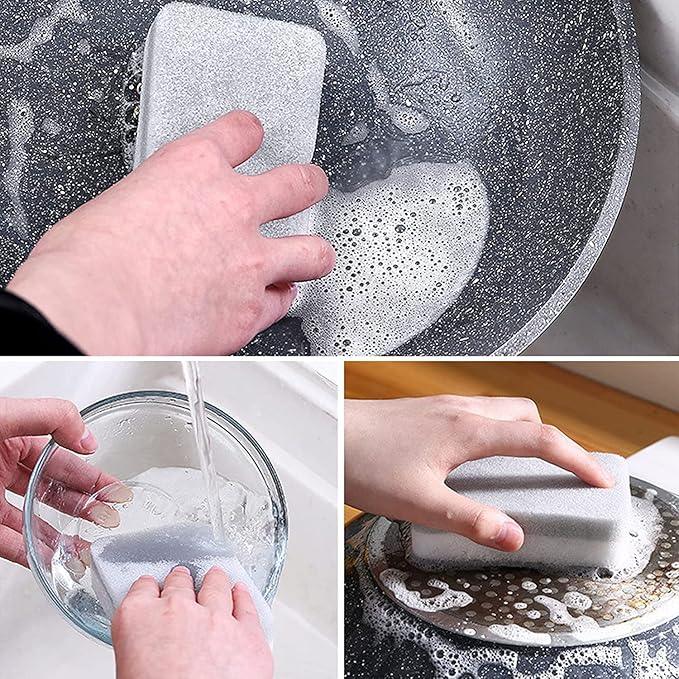Individually Wrapped Sponges Kitchen Dishwashing Sponge Bulk, Non Scratch Dishes Scouring Pad Dishcloth, Odor-Free Sponge Wipes for Household Cleaning Dishes Travel Apartments (Grey 600 Pack) - NeatNest