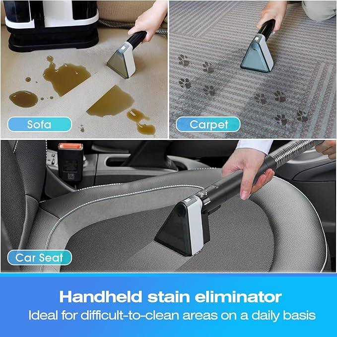 Carpet Cleaner Machine, 18Kpa Powerful Suction, Spot Cleaner & Pet Stain Remover, Self-cleaning, Large Dual Water Tank, Deep Cleaning for Carpet, Area Rugs, Upholstery, Cars, H6 - NeatNest