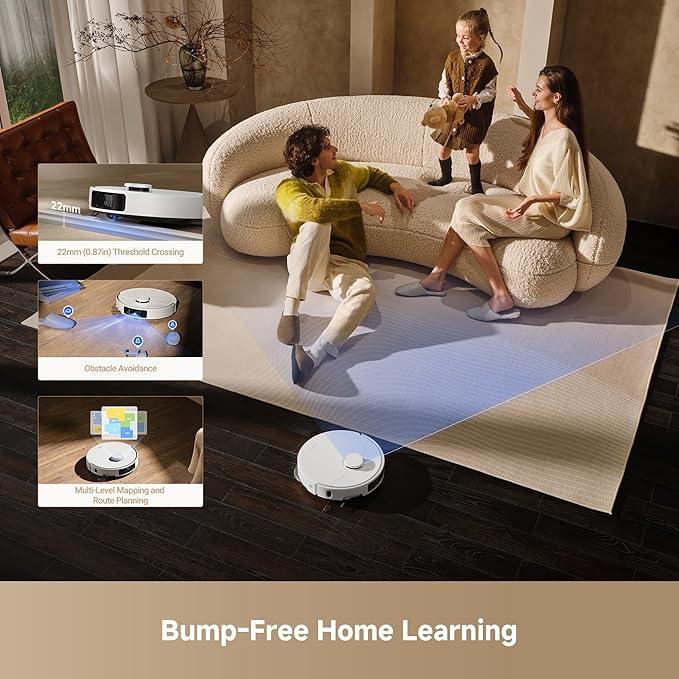 Mova P50 Ultra Robot Vacuum Cleaner with Flexible Mop, 19,000 Pa Suction Power with Anti-Tangle Brush, Corner and Edge Cleaning, 167℉ Automatic Cleaning & Self-Drying & Cleaning, Auto Empty & Refill - NeatNest