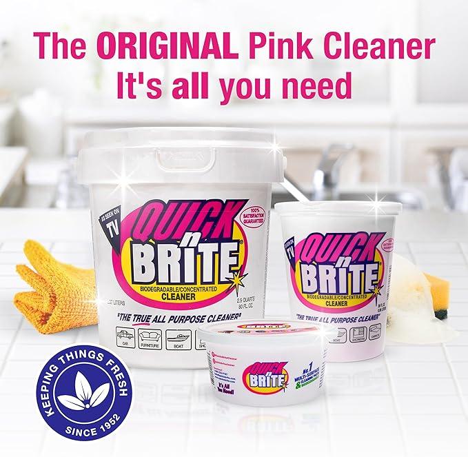 Quick 'n Brite All Purpose Cleaning Paste – Miracle Cleaner for Tough Stains, Biodegradable, Non-Toxic, Pet-Safe, Multi-Surface Stain Remover, Made in USA, 80 Oz - NeatNest