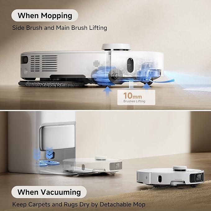 Mova P50 Pro Ultra Robot Vacuum and Mop, 19,000Pa Suction with Anti-Tangle Brush, Removable & Liftable Mop for Carpet & Floor, 167℉ Mop & Washboard Self Drying & Cleaning, Auto Empty & Refill - NeatNest