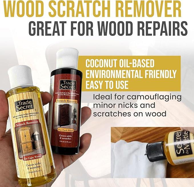 Trade Secret Complete Wood Furniture & Floor Restoration Kit - Scratch Repair and Polish System for Light and Dark Surfaces with Microfiber Cloth - NeatNest