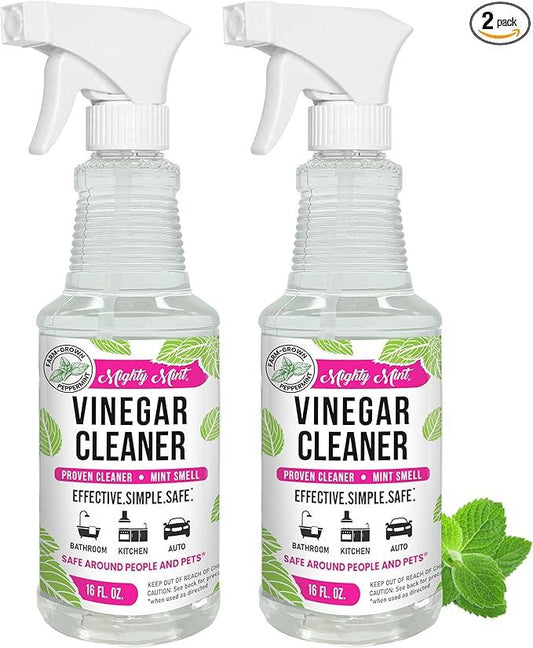 Mighty Mint Vinegar Cleaner, All-Purpose Spray, Natural Spearmint Scent, 16oz - 2 Pack - NeatNest