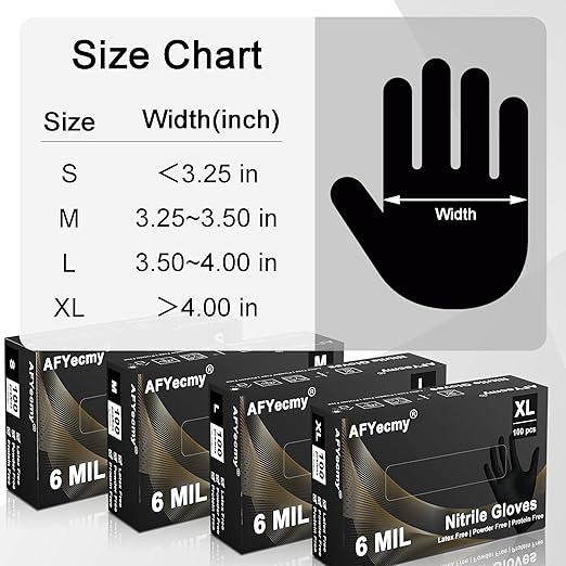 Disposable Nitrile Gloves, Chemical Resistant, Powder and Latex Free, Food Safe, Black Heavy Duty Gloves, 6 Mil, 100 Count, Large - NeatNest