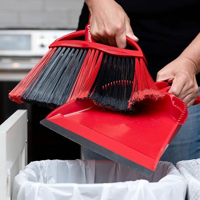 O-Cedar One Sweep Broom with Step-On Dustpan | Remove 99% with One Sweep | Lightweight Quiet Cleaning Tool | Ideal for Pet Owners - NeatNest