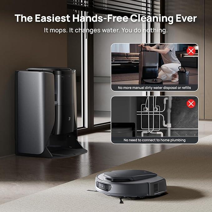 3i S10 Ultra Robot Vacuum and Mop with WaterRecycle System, 18000Pa Suction, Self-Cleaning Extendable Roller Mop, Auto Mop Washing & Drying, Self-Emptying & Refilling, Ai Obstacle Avoidance - NeatNest