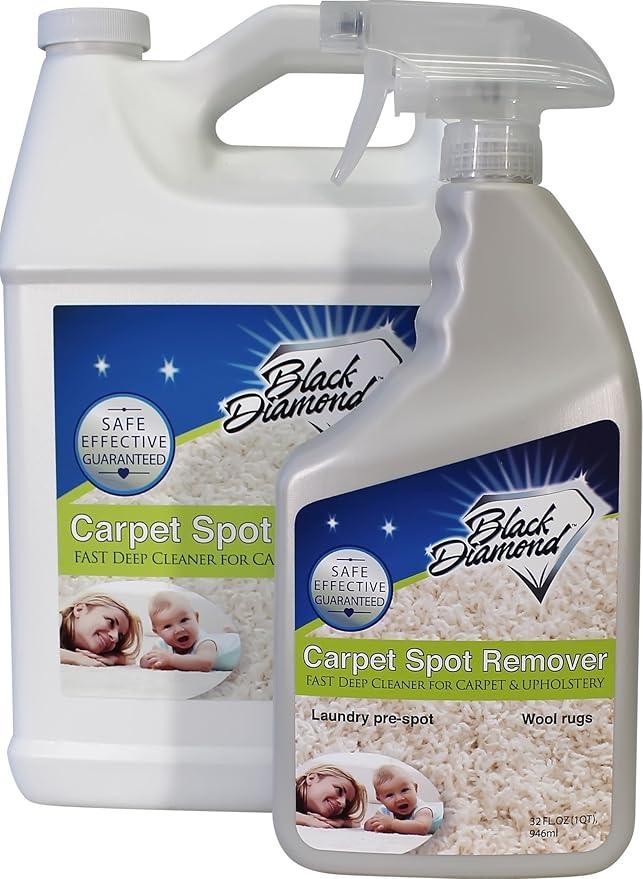 Black Diamond Stoneworks Carpet & Upholstery Cleaner: Fast Acting Deep Cleaning Spot & Stain Remover Spray Also Works Great on Rugs, Couches and Car Seats (1-Quart/1-Gallon) - NeatNest