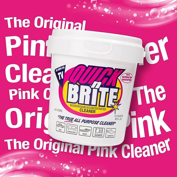 Quick 'n Brite All Purpose Cleaning Paste – Miracle Cleaner for Tough Stains, Biodegradable, Non-Toxic, Pet-Safe, Multi-Surface Stain Remover, Made in USA, 80 Oz - NeatNest