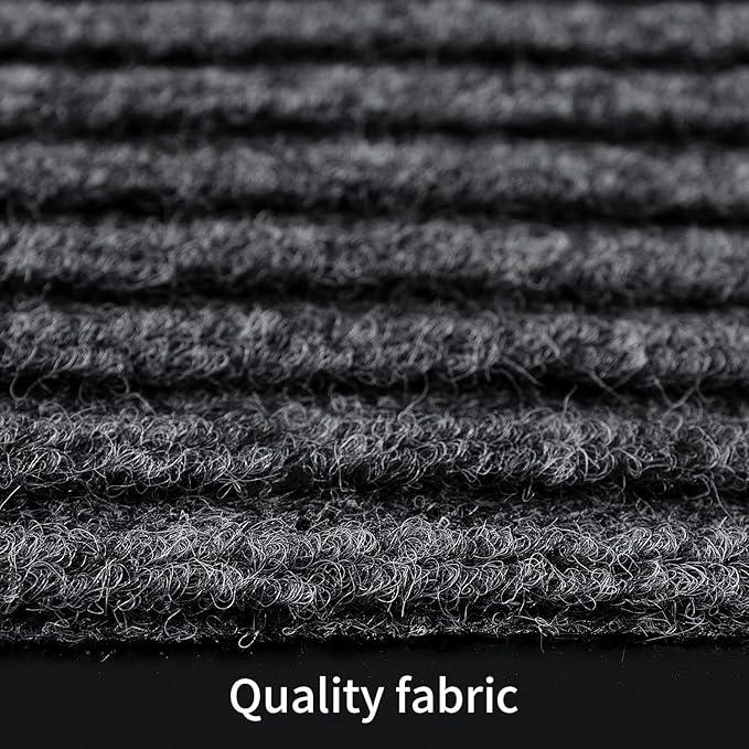 TANYOYO 3' X 10' Commercial Grade Door Floor Mat Brush Step Entrance Mat Vinyl Backed Utility Doormat Heavy Duty Floor Rugs Commercial Outdoor Carpet Indoor Entrance Mat，Grey - NeatNest