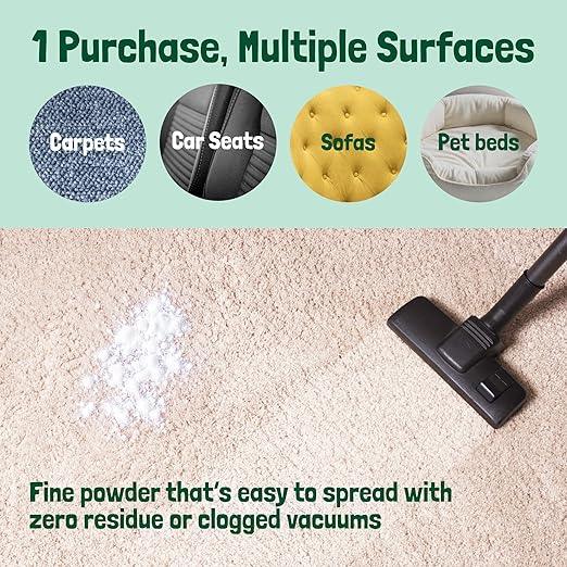 Sunny & Honey Carpet Freshener Powder - Pet & Kid Safe Rug Freshener Powder - Residue-Free, Easy Vacuum Dry Rug Shampoo (20oz, Spring Mint) - NeatNest