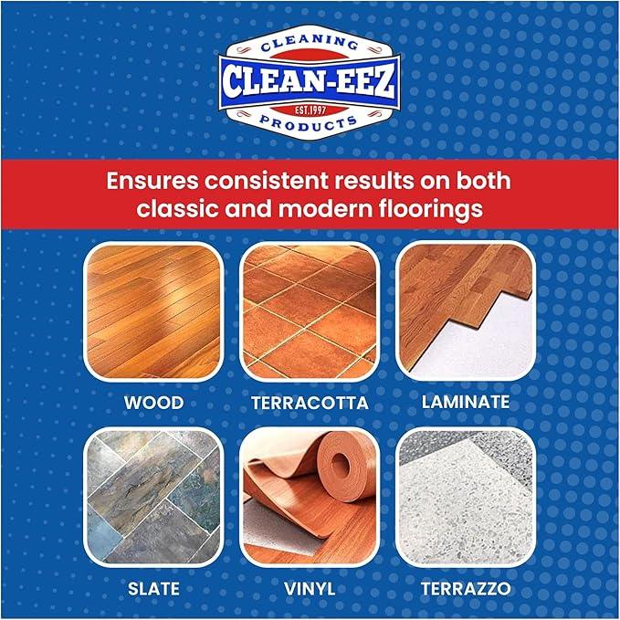 Clean-eez Ultimate Floor Restorer & Polish - Revitalize, Protect, Shine Wood, Laminate, Vinyl, Bamboo, Slate, Terracotta & More (1 Bottle W/Microfiber) - NeatNest