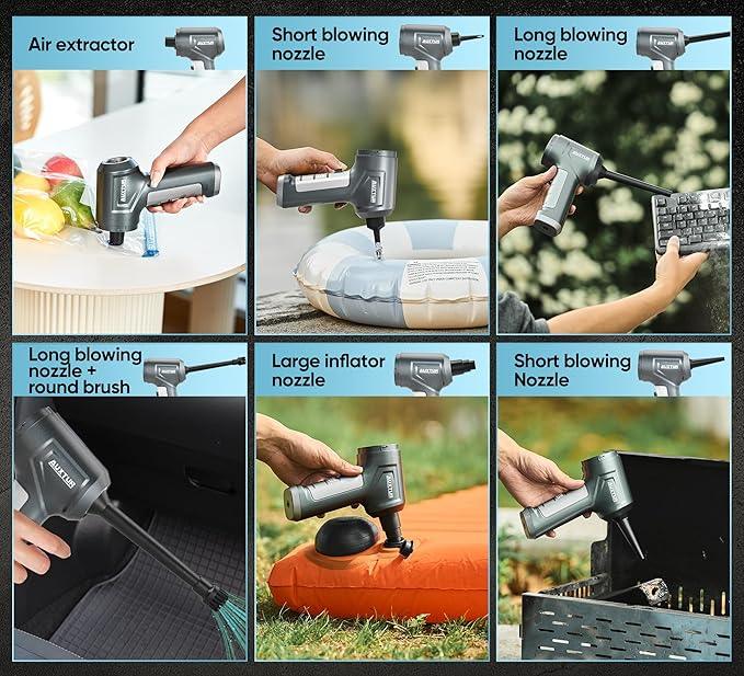 Car Vacuum Cleaner Portable Cordless 15000PA Brushless Motor|Handheld Vacuum Rechargeable 5200mAh Mini Car Vacuum with Super Endurance for Home and Desktop,SW101GREY - NeatNest