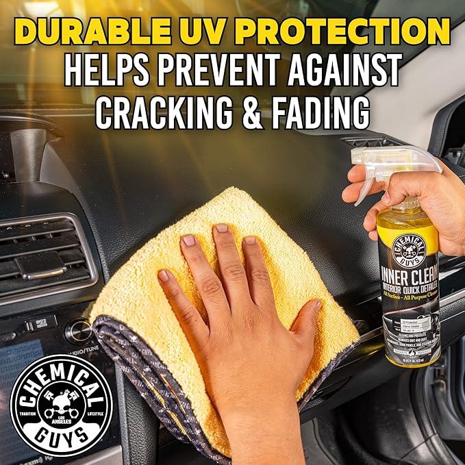 Chemical Guys SPI_663_1602 InnerClean Interior Quick Detailer and Protectant, Pineapple Scent, Safe for Cars, Trucks, SUVs, Jeeps, Motorcycles, RVs & More, 16 fl oz, 2 Pack - NeatNest