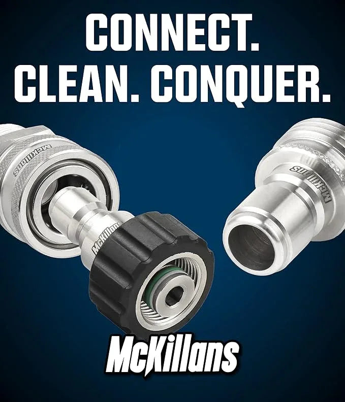 McKillans® M22-15mm Pressure Washer Quick Connect Kit, M22-15mm to 3/8" Male Female Quick Disconnect Kit for Power Washer (Stainless Steel) - NeatNest
