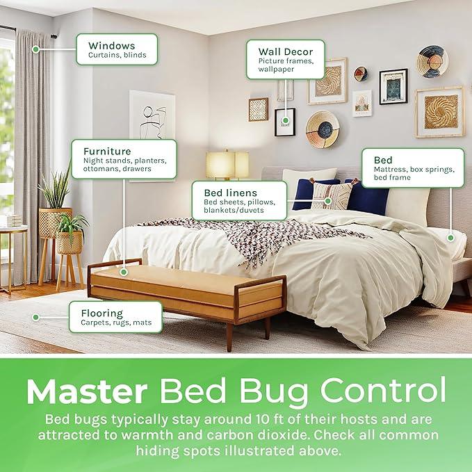 Hygea Natural Extra Strength Bed Bug & Mite Spray - Child & Pet Friendly - Stain & Odor Free - 66% Stronger Formula (24 oz) - NeatNest