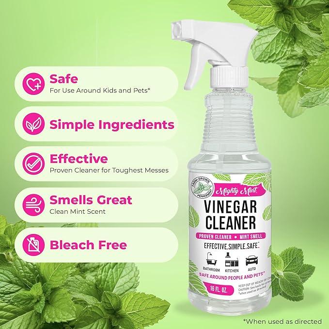 Mighty Mint Vinegar Cleaner, All-Purpose Spray, Natural Spearmint Scent, 16oz - 2 Pack - NeatNest