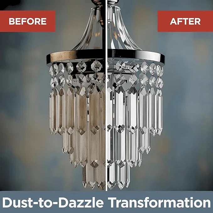 Sparkle Plenty Chandelier Cleaner Drip Dry Spray No Wipe - Dust Remover & Streak Free Glass Cleaner Spray for Chandeliers Crystals & Window Screen Surface - All Purpose Cleaning Supplies (32 oz) - NeatNest