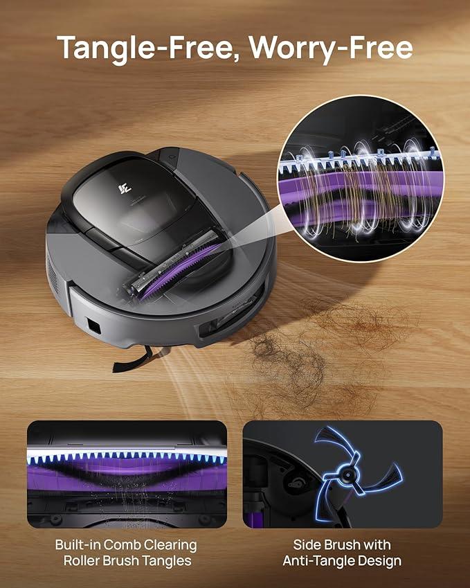 3i G10+ Robot Vacuum and Mop Combo, 18,000 Pa Suction, 60-Day Hands-Free Cleaning with Quiet Debris Compression, Smart LiDAR Navigation, Auto Extension Along Edges, Ideal for Hard Floors & Carpets - NeatNest