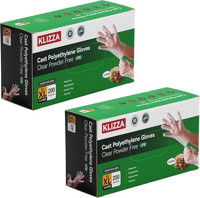 Plastic Gloves Disposable, Latex & Powder Free, Oil-Proof, Thick Clear Gloves Safe for Food Handling, Cooking, Kitchen - NeatNest