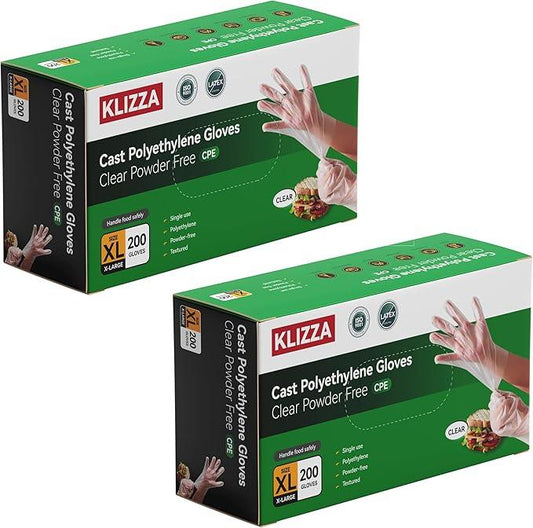 Plastic Gloves Disposable, Latex & Powder Free, Oil-Proof, Thick Clear Gloves Safe for Food Handling, Cooking, Kitchen - NeatNest