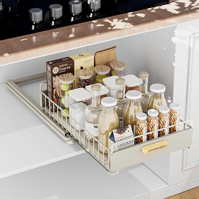 Under Sink Organizer - Under Sink Organizers and Storage Shelves, Multi-Use Kitchen and Bathroom Pull Out Cabinet Organizer with Sliding Drawers, Bathroom Cabinet Organizer, Gray - NeatNest