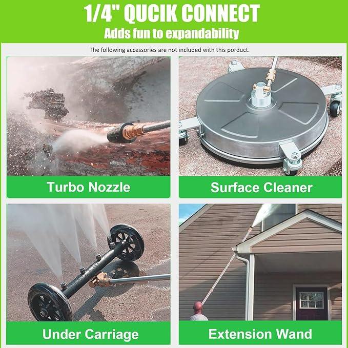 4200 PSI Gas Pressure Washer, 4.0 Max GPM 212CC 7HP Commercial Gas Power Washer, Spray Gun and Wand, 5 Nozzle Set, for Cars/Fences/Driveways/Homes/Patios/Furniture (Black) - NeatNest