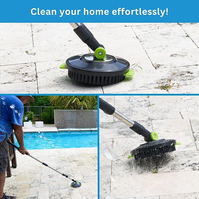 Spin Mop and Bucket P SS 003 with 1 Floor Brush and 1 Chenille Car Wash Mop for Home & Office Cleaning -360 Rotating Mop Spinner and Bucket with 61'' Stainless Steel Mop Handle - NeatNest