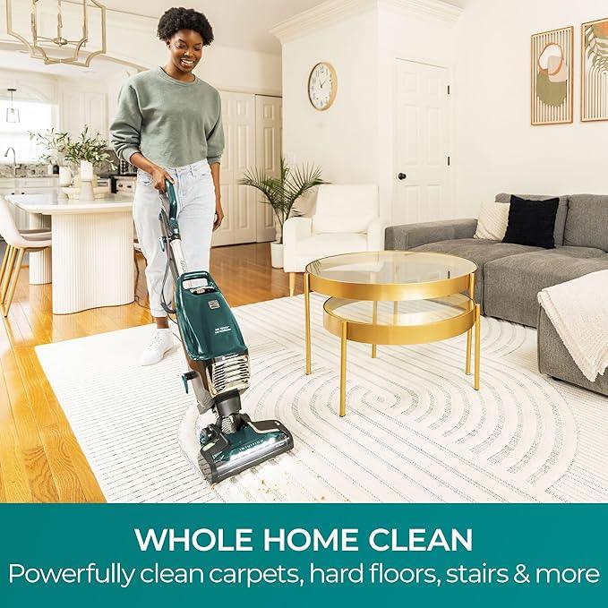 Kenmore Intuition Bagged Upright Vacuum Lift-Up Carpet Cleaner 2-Motor Power Suction with HEPA Filter, 3-in-1 Combination Tool, HandiMate for Floor, Pet Hair, 14pounds, Green - NeatNest