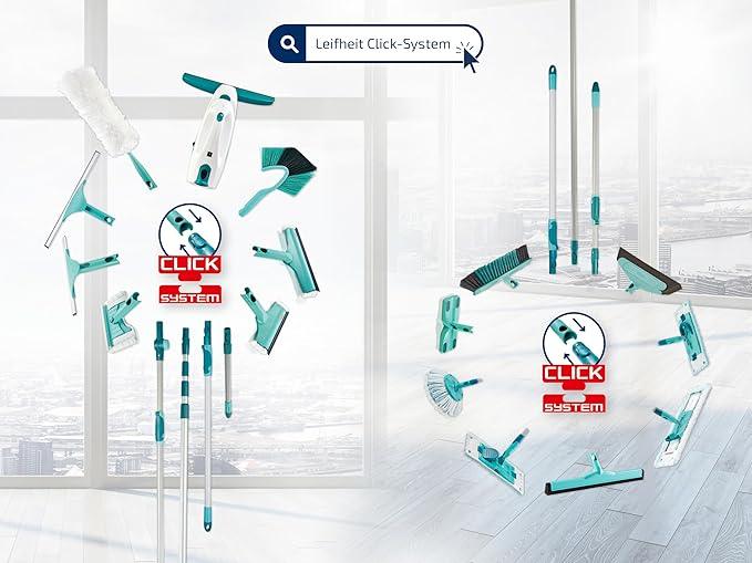 Leifheit Clean Twist Disc Mop Ergo Mop and Bucket, Floor Mop with Moisture-Controlled Spin Mop, Easy-Steer 360 Joint Microfibre Mop Head, 33cm Wide, Twist Mop - NeatNest
