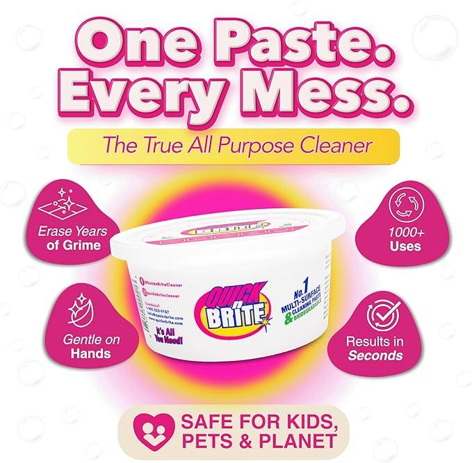 Quick 'n Brite All Purpose Cleaning Paste, True All Purpose Cleaner, Concentrated, 12 oz - NeatNest