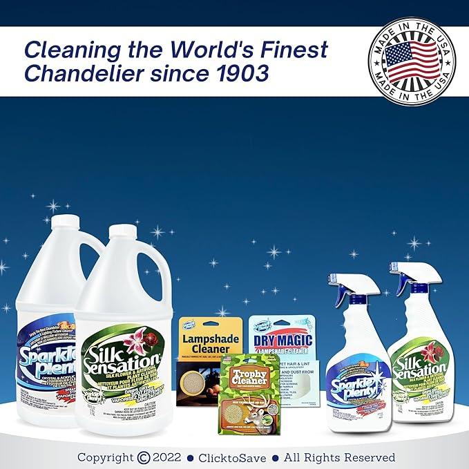 Sparkle Plenty Silk Sensation Artificial Flower & Plant Leaf Cleaner and Shine -Fake Flower Dusting Spray -Silk Plant Cleaner Spray No Wipe -Drip Dry Cleaning Supplies for Artificial Tree, Bundle of 2 - NeatNest